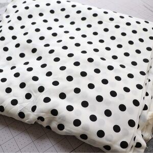 Polka dot rayon challis fabric, 4 yards